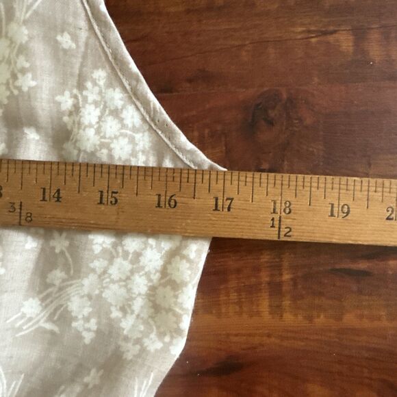 Ryu Womens Dress Sz Large Brown Floral Boho Cottagecore Asymmetrical Hem Country - Picture 11 of 12